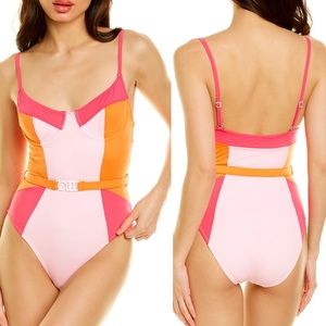 NWT Solid & Stripe Spencer one piece swimsuit